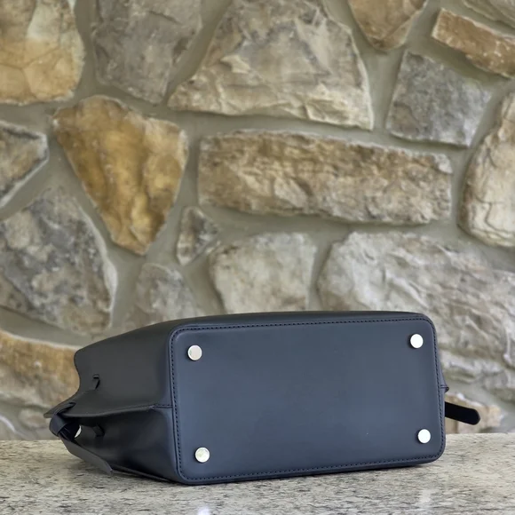 Michael Kors Hamilton Legacy Large Belted Blue Satchel - Picture 4 of 7